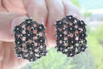 Armenian jewelry SET earrings dangle and finger cover ring floral marcasite