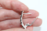Earrings dangle floral marcasite High quality sterling silver 925