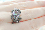 Earrings Pale green nacreous Marcasite  STERLING 925