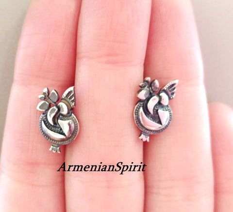 Armenian jewelry Stud Earrings tiny Lightweight silver 925