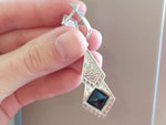Silver 925 ring with black stone
