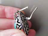 Natural turquoise Earrings STERLING SILVER 925