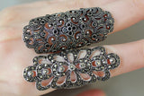 RING silver 925 full finger marcasite women CHOOSE