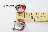 Tiny ring pink Marcasite 925 Silver Small jewelry