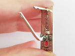 Earrings SILVER 925 lab garnet red Boho pattern jewelry