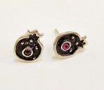 Tiny silver stud Earrings small pomegranates Armenian jewelry STERLING SILVER 925