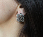 Armenian jewelry SET earrings dangle and finger cover ring floral marcasite