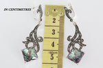 Earrings Pale green nacreous Marcasite  STERLING 925