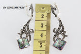 Earrings Pale green nacreous Marcasite  STERLING 925