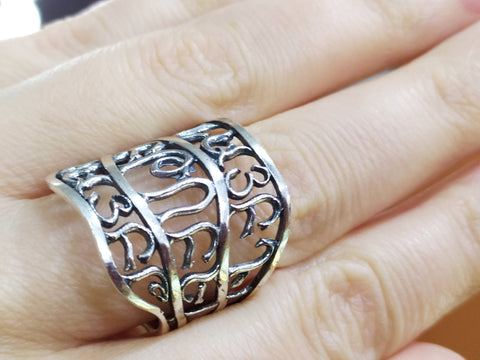 Armenian alphabet ring Silver 925 rings with letters Sterling handmade jewelry