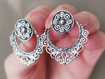 Armenian jewelry Earrings 2 in one Stud Silver 925 Lightweight
