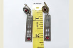 Dangle earrings lab red garnet Sterling silver 925