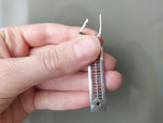 Dangle earrings lab red garnet Sterling silver 925