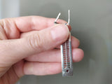 Dangle earrings lab red garnet Sterling silver 925
