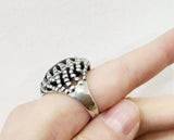 Women Ring Silver 925 Black onyx ring