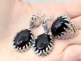 Women Ring Silver 925 Black onyx ring
