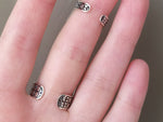 Armenian double ring squares Modern SILVER 925