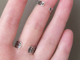 Armenian double ring squares Modern SILVER 925