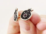 Tiny silver stud Earrings small pomegranates Armenian jewelry STERLING SILVER 925