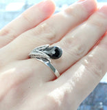 Lavender ring Sterling Silver 925 with purple zircon stone