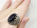Women Ring Silver 925 Black onyx ring