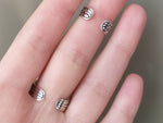 Armenian double ring with chain finger cover circles Modern SILVER 925 Adjustable