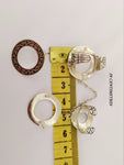 Small stud earrings Silver 925 Round celtic circles studs nail earrings