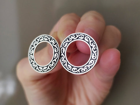 Small stud earrings Silver 925 Round celtic circles studs nail earrings