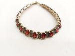 Bracelet Red zircon stones STERLING SILVER 925