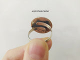 Armenian jewelry Ring round and adjustable Sterling silver 925