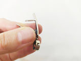 Earrings modern Sterling silver 925 gray zircon stone