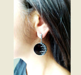 Ring round ONYX Jewelry Modern STERLING SILVER 925