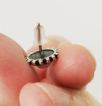 Silver 925 ring adjustable with Lab pearl creamy white