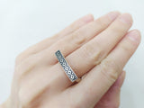Ring and earrings modern Sterling silver 925 with gray zircon stone