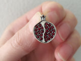 Pomegranate pendant Silver Persephone symbol