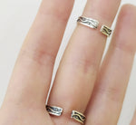 Double ring silver 925 full finger shield with a chain
