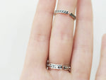 Double ring silver 925 full finger with two chains