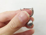 Small earrings white pearl Sterling silver 95 Minimalist jewelry
