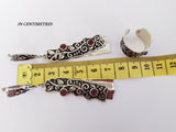 Very long earrings Armenian Jewelry Lab Garnet 925 SILVER