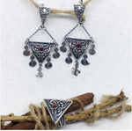 Boho Bracelet with ring and chains Silver 925 women