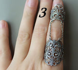 Armor ring Sterling silver CHOOSE Adjustable rings