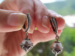 Small earrings white pearl Sterling silver 95 Minimalist jewelry