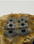 ARMENIAN set necklace silver Very large pendant and chain Adjustable ring