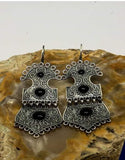 ARMENIAN set necklace silver Very large pendant and chain Adjustable ring