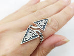 Silver 925 ring adjustable Beautiful rings full finger Armenian