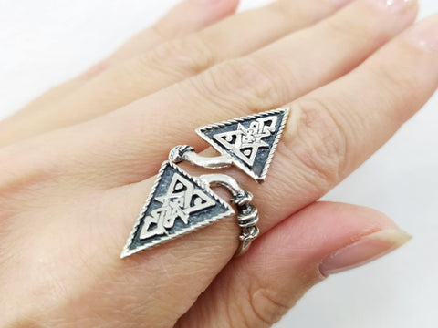 Silver 925 ring adjustable Beautiful rings full finger Armenian