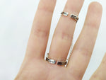 Armenian jewelry Double ring with chain Silver 925