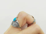 Armenian jewelry Double ring Silver 925 turquoise