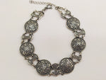 Armenian Bracelet Sterling silver 925 with round details Adjustable with chain