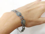 Armenian Bracelet Sterling silver 925 with round details Adjustable with chain
